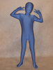 Vêtement de zentai bleu marine enveloppé pour enfant Déguisements Halloween