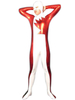 Vêtement de zentai combinaison enveloppé rouge et blanc métallique Déguisements Halloween