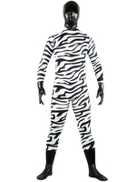 Vêtement de zentai combinaison unisexe enveloppé en lycra spandex multicolore moitf zébré Déguisements Halloween
