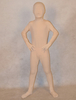 Vêtement de zentai enveloppé unisexe en lycra spandex blanc pour enfants Déguisements Halloween