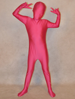 Vêtement de zentai fuchsia enveloppé pour enfant Déguisements Halloween