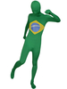 Vêtement de zentai multicolore imprimé drapeau en lycra spandex enveloppé Halloween