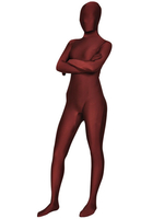 Vêtement de zentai rouge foncé en lycra spandex Déguisements Halloween
