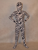 Vêtement de zentai unisexe enveloppé en lycra spandex multicolore zébré Déguisements Halloween