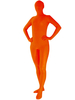 Vêtement de Zentai unisexe orange en fibre élastique Déguisements Halloween
