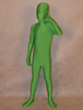 Vêtement de zentai vert unicolore enveloppé d