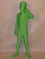 Vêtement de zentai vert unicolore enveloppé d
