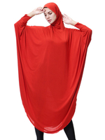 Vêtements Arabes Ensembles Manteaux Femmes Traditionnelles Longs en Mousselines avec Manches Longues avec Hijab Foulard à Enfiler Croisé Unicolore