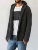 Vêtements Cardigan Hommes Pulls Cardigans Casuel Manches Longues Noir À La Mode
