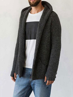 Vêtements Cardigan Hommes Pulls Cardigans Casuel Manches Longues Noir À La Mode