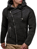 Vêtements Cardigan Pulls hommes Cardigans Casuel Manches longues À Capuche Noir Élégant