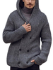 Vêtements Cardigan Pulls Hommes Cardigans Casuel Manches Longues Gris Unique