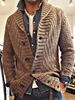 Vêtements Cardigan Pulls Hommes Cardigans Casuel Manches Longues Kaki Élégant