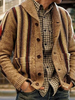 Vêtements Cardigan Pulls Hommes Cardigans Casuel Manches Longues Élégant Kaki