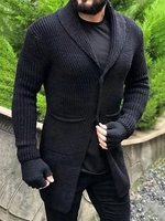 Vêtements Cardigan Pulls Hommes Casuel Manches Longues Noir Confortable Chic