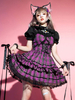Vêtements didole Lolita JSK robe Rose rouge motif à carreaux à carreaux volants arcs doux Lolita pull jupes
