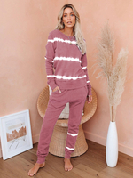 Vêtements dintérieur pour femme 2 pièces rayé rose polyester coton vêtements dintérieur