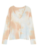 Vêtements dintérieur pour femmes 2 pièces nude à manches longues en coton polyester Tie Dye Outfit Home Wear