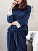 Vêtements de nuit en dentelle ornée de manches longues Outfit Loungewear pour les femmes
