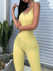 Vêtements de sport pour femmes Vêtements de yoga Coton Pêche sans manches Vêtements dentraînement sexy extensibles