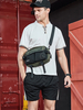 Vêtements de sport pour hommes 2 pièces Color Block Manches courtes Jewel Neck Noir