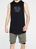 Vêtements de sport pour hommes 2 pièces imprimés sans manches Jewel Neck Hunter Green