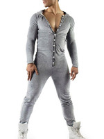 Vêtements de sport pour hommes manches longues à capuche gris foncé