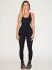 Vêtements de sport vêtements de yoga polyester noir sans manches vêtements dentraînement sexy extensibles