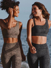 Vêtements de Yoga Femmes Ensembles Imprimés les Pois Top et Pantalons avec Bretelle Taille Haute Pantalons Longs Moulants Bicolores Sexy
