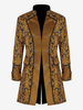 Vêtements en Jacquard occidental Vintage jaune manches longues en Fiber de Polyester Costumes rétro pour hommes