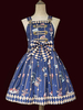 Vêtements Idole Lolita JSK Robe Bleu Marine Noire Magenta Volants Arcs Mignonne Lolita Jupes