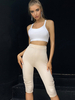 Vêtements pour femmes Pantalons de yoga Leggings de yoga en polyester abricot
