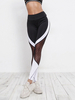 Vêtements pour femmes Pantalons de yoga Leggings de yoga noirs à blocs de couleurs en polyester