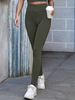 Vêtements pour femmes Pantalons de yoga Leggings de yoga vert chasseur en polyester