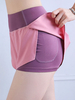 Vêtements pour femmes Pantalons de yoga Lycra Spandex Color Block Leggings de yoga courts rose