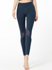 Vêtements pour femmes Pantalons de yoga Polyester Leggings de yoga bleu marine