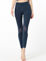 Vêtements pour femmes Pantalons de yoga Polyester Leggings de yoga bleu marine