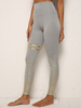 Vêtements pour femmes Pantalons de yoga Polyester Leggings de yoga gris