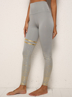 Vêtements pour femmes Pantalons de yoga Polyester Leggings de yoga gris