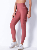 Vêtements pour femmes Pantalons de yoga Polyester Leggings de yoga noirs