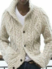 Vêtements pour hommes Cardigan pour hommes Pulls pour hommes Cardigans pour hommes Chic Manches longues Blanc Gris À la mode