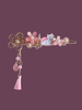 Wa lolita coiffe coiffe rose sakura motif chat métal headwear fleurs perles lolita cheveux accessoires de cheveux