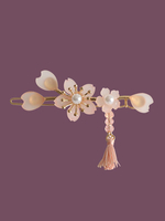 Wa lolita coiffe coiffe rose sakura motif de chapeau de chapeaux métal fleurs franges perles lolita bandeau