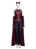 WandaVision sorcière écarlate Wanda Maximoff Costume de Cosplay bourgogne Polyester Marvel Costume de Cosplay cape seulement