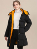 Women Puffer manteaux noire chaleur à capuche à capuche à capuchon à manches longues manches longues manteau d\