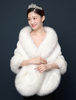 Wrap de mariée en fausse fourrure veste dhiver ivoire châle de mariée