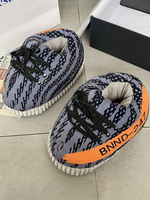 Yeezy Chaussons Antidérapant Imperméable Imprimées à Bout Rond à Lacets en Tissu Eponge Bicolores Confortable et Chaud Semelle en Caoutchouc Extérieur