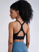 Yoga Bra Nylon Running Sport Haut sans manches pour femme