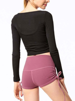 Yoga Shorts Stretch Drawstring Workout Bottom