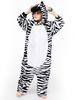 Zebra Kigurumi Carnaval Pyjamas Onesie Kid Combinaison de toilette facile Déguisements Halloween